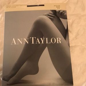 Ann Taylor Sheer Control Top Pantyhose with Lycra - Bark color - Medium